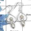 Pearl Cab E - BZE702 - Stylish Handmade Collection Bezel Earrings 925 Sterling Silver